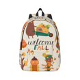 thumbnail image 1 of Naloa Canvas Backpack for Men Women Autumn In The Forest Print Rucksack Casual Travel Daypack Large and Small Durable College Tote Satchel Bookbag for Teens, 1 of 8
