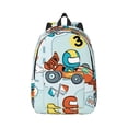 thumbnail image 1 of Naloa Canvas Backpack for Men Women Cartoon Car Racing Print Rucksack Casual Travel Daypack Large and Small Durable College Tote Satchel Bookbag for Teens, 1 of 1