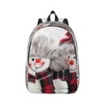 thumbnail image 1 of Naloa Canvas Backpack for Men Women Christmas Snowman With Hat Print Rucksack Casual Travel Daypack Large and Small Durable College Tote Satchel Bookbag for Teens, 1 of 8