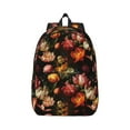 thumbnail image 1 of Naloa Canvas Backpack for Men Women Colorful Tulips Print Rucksack Casual Travel Daypack Large and Small Durable College Tote Satchel Bookbag for Teens, 1 of 8