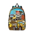 thumbnail image 1 of Naloa Canvas Backpack for Men Women Different Construction Site Vehicles Print Rucksack Casual Travel Daypack Large and Small Durable College Tote Satchel Bookbag for Teens, 1 of 4