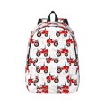 thumbnail image 1 of Naloa Canvas Backpack for Men Women Red Wheeled Tractors Print Rucksack Casual Travel Daypack Large and Small Durable College Tote Satchel Bookbag for Teens, 1 of 8