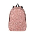 thumbnail image 1 of Naloa Canvas Backpack for Men Women Rose Gold Pink Glitter Print Rucksack Casual Travel Daypack Large and Small Durable College Tote Satchel Bookbag for Teens, 1 of 8