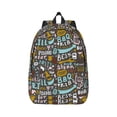 thumbnail image 1 of Naloa Canvas Backpack for Men Women Barbeque Print Rucksack Casual Travel Daypack Large and Small Durable College Tote Satchel Bookbag for Teens, 1 of 8