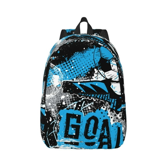 Naloa Canvas Backpack for Men Women Football Time Print Rucksack Casual Travel Daypack Large and Small Durable College Tote Satchel Bookbag for Teens