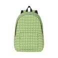 thumbnail image 1 of Naloa Canvas Backpack for Men Women Green Gingham Print Rucksack Casual Travel Daypack Large and Small Durable College Tote Satchel Bookbag for Teens, 1 of 8
