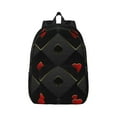 thumbnail image 1 of Naloa Canvas Backpack for Men Women Red Poker Print Rucksack Casual Travel Daypack Large and Small Durable College Tote Satchel Bookbag for Teens, 1 of 8