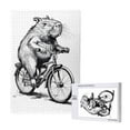 thumbnail image 1 of Naloa Capybara Riding Bicycle Custom Puzzles Personalized Puzzle 1000 Pieces from Photo Custom Jigsaw Puzzle for Wedding, Graduation, (29.5×19.7in, Vertical), 1 of 9