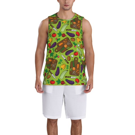 Naloa Carrot Eggplant Basketball Jersey Reversible Men's Mesh Athletic Sports Shirts Training Practice S-4XL3X-Large