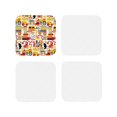 thumbnail image 1 of Naloa Cars Coasters for Set of 4 - PU Leather Coasters, Coasters for Table Cup Tea Coffee Beer, Decorative for Kitchen Homedecor (Round), 1 of 6