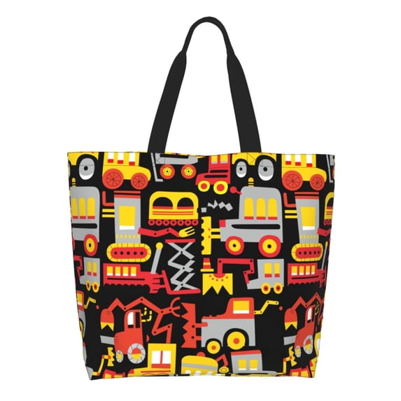 Naloa Cars Tote Bag for Women Large Capacity Shoulder Bag for College Work Travel Shopping