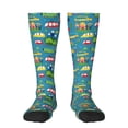thumbnail image 1 of Naloa Cars Transportation Thigh High Socks Extra Long Stretchy Sock Women Over Knee High Opaque Stocking Daily Wear, 1 of 6