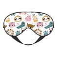 thumbnail image 1 of Naloa Cartoon Animals Print Sleep Mask for Sleeper, Light Blocking Sleeping Eye Mask for Women Men, Eye Shade with Adjustable Strap for Travel, Nap,Meditation, 1 of 7