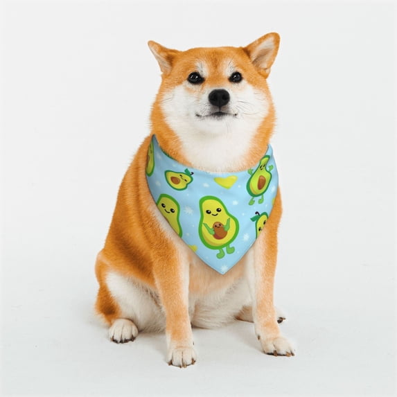 Naloa Cartoon Avocado Dog Bandana Large and Small-Dog Scarf Bib Handkerchief Accessories for Dogs and Cats(S-L)-Large