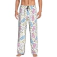thumbnail image 1 of Naloa Cartoon Bunny Pajama Pants Men, PJ Bottoms, Sleep & Lounge Pants-Large, 1 of 6
