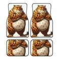 thumbnail image 1 of Naloa Cartoon Cheetah With Attitude Car Foot Mat Set of 4 Pieces - Universal Floor Liner Neoprene Full Set Floor Mats for Cars Trucks SUV, 1 of 7