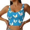 thumbnail image 1 of Naloa Cartoon Chicken Sports Bras for Women, High Support Bra with Removable Pads, Comfortable - Large, 1 of 9