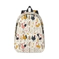 thumbnail image 1 of Naloa Cartoon Chickens Canvas Backpack for Men Women Rucksack Casual Travel Daypack College Tote Satchel Bookbag for Teens-Small, 1 of 7