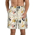thumbnail image 1 of Naloa Cartoon Chickens Men's Beach Shorts, Surfing shorts, Swim trunks, Quick Dry Swim Trunks for Surfing Beach Fun - Medium, 1 of 9