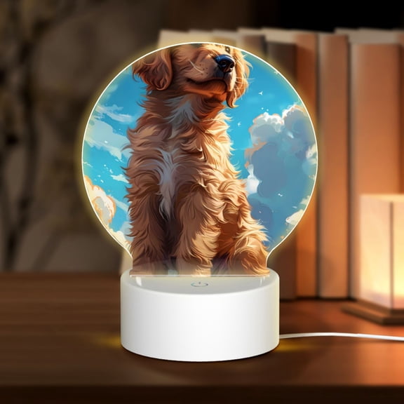 Naloa Cartoon Cloud Puppy Acrylic LED Night Light Custom LED Lights Personalized Nightlight Customized Gifts for Family Couples Friends