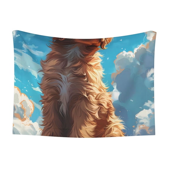 Naloa Cartoon Cloud Puppy Dog Blanket, 3 Sizes Cat Blanket for Indoor Cats Large Medium Small Dog Gifts-Medium