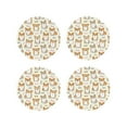 thumbnail image 1 of Naloa Cartoon Corgi Leather Coasters for Drinks, Durable Drink Coasters 4 Set for Tabletop Protection, Luxurious Home Décor and Housewarming Gift ( {designName})Round Shape, 1 of 6