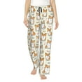 thumbnail image 1 of Naloa Cartoon Corgi Print Women’s Ultra-Soft Comfy Pajama Lounge Pants with Pockets & Drawstring, 1 of 8
