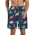 thumbnail image 1 of Naloa Cartoon Dinosaur Men's Beach Shorts, Surfing shorts, Swim trunks, Quick Dry Swim Trunks for Surfing Beach Fun - X-Large, 1 of 9