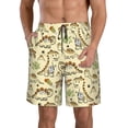 thumbnail image 1 of Naloa Cartoon Dinosaurs Men's Beach Shorts, Surfing shorts, Swim trunks, Quick Dry Swim Trunks for Surfing Beach Fun - Small, 1 of 9