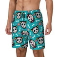 thumbnail image 1 of Naloa Cartoon Dog And Cat Print Men Swim Trunks with Compression Liner ,Board Shorts,Men's Swim Shorts with Drawstring and Elastic Waistband-Small, 1 of 6