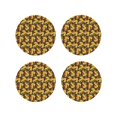 thumbnail image 1 of Naloa Cartoon Ducks Leather Coasters for Drinks, Durable Drink Coasters 4 Set for Tabletop Protection, Luxurious Home Décor and Housewarming Gift ( {designName})Round Shape, 1 of 6
