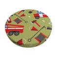 thumbnail image 1 of Naloa Cartoon Fire Truck Round Bar Stool Cushion Cover 12-14 inch, Fits Kitchen, Office, Restaurant Chairs - 14 inch, 1 of 7