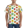 thumbnail image 1 of Naloa Cartoon Flowers Men's T-Shirt Sport T-shirt Men's Basic Tee Casual Men's Shirt, Round Neck, Short Sleeves - Large, 1 of 5