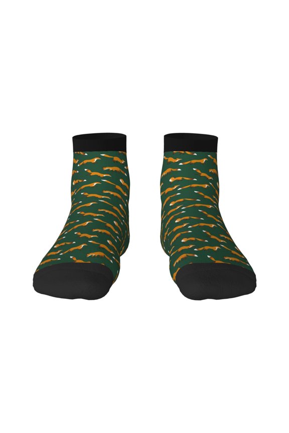 Cartoon Fox 1 Ankle Socks for Women Non Slip Socks No Show Socks Classic Low Cut Casual Socks Casual Socks