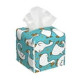 thumbnail image 1 of Naloa Cartoon Funny Goose Tissue Box CoverLeather Tissue Holder Square Facial Tissue Case Facial Paper Organizer Dispenser for Bathroom, Vanity Countertop, Tabletop, Car, 1 of 8