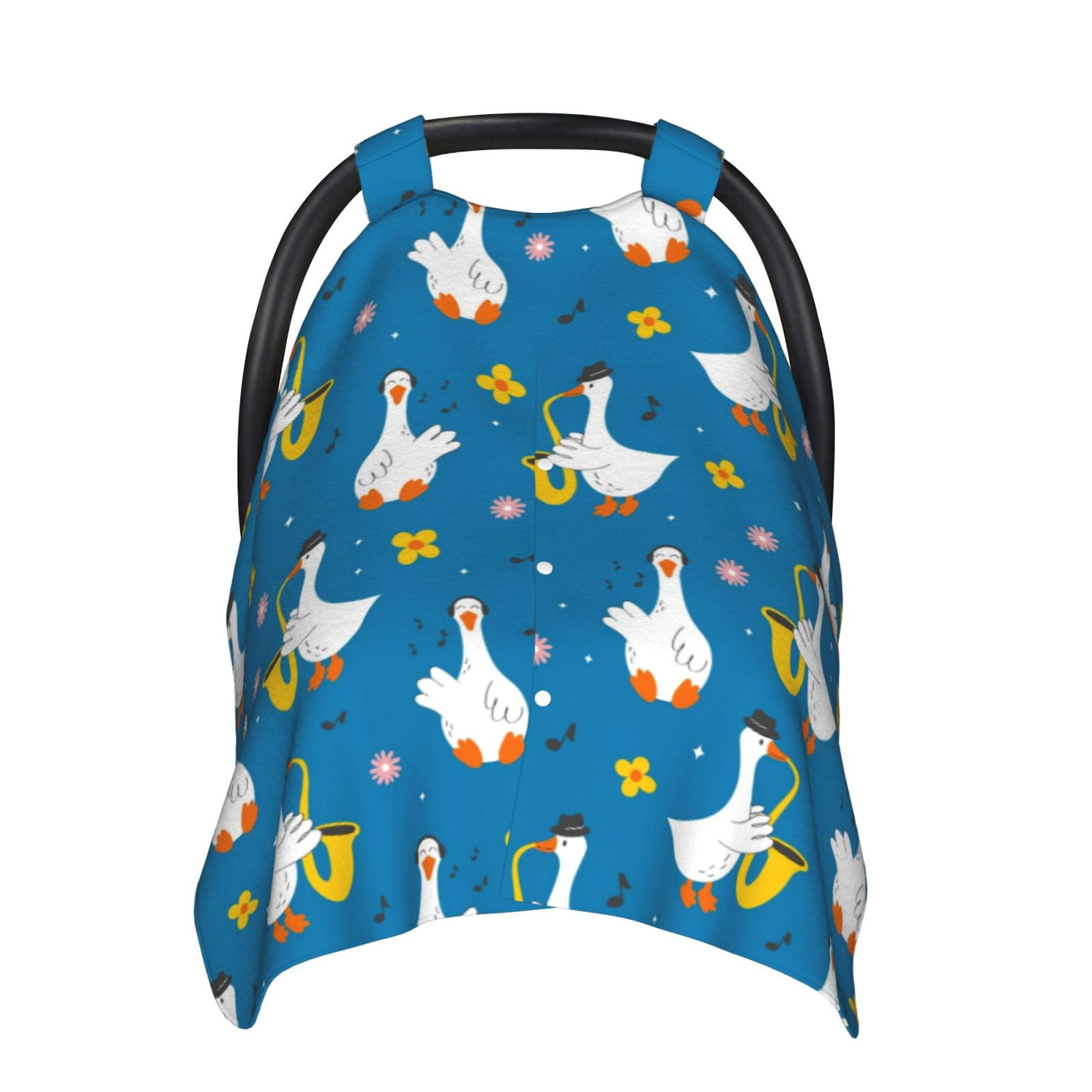 Naloa Cartoon Goose Baby Car Seat Cover, Breathable Baby Carrier Cover, Multiuse Baby Carrier Cover & Nursing Breastfeeding Cover