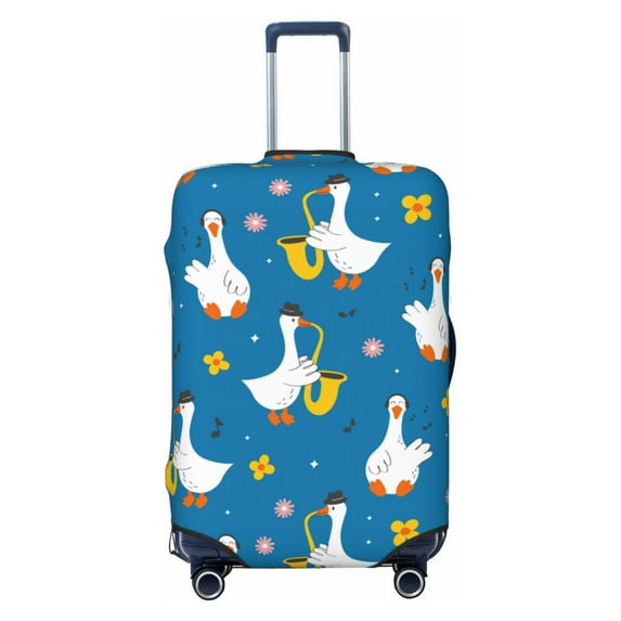 Naloa Cartoon Goose Elastic Suitcase Protector, Travel Suitcase Protector Cover Fits 18-32in Suitcase - Medium