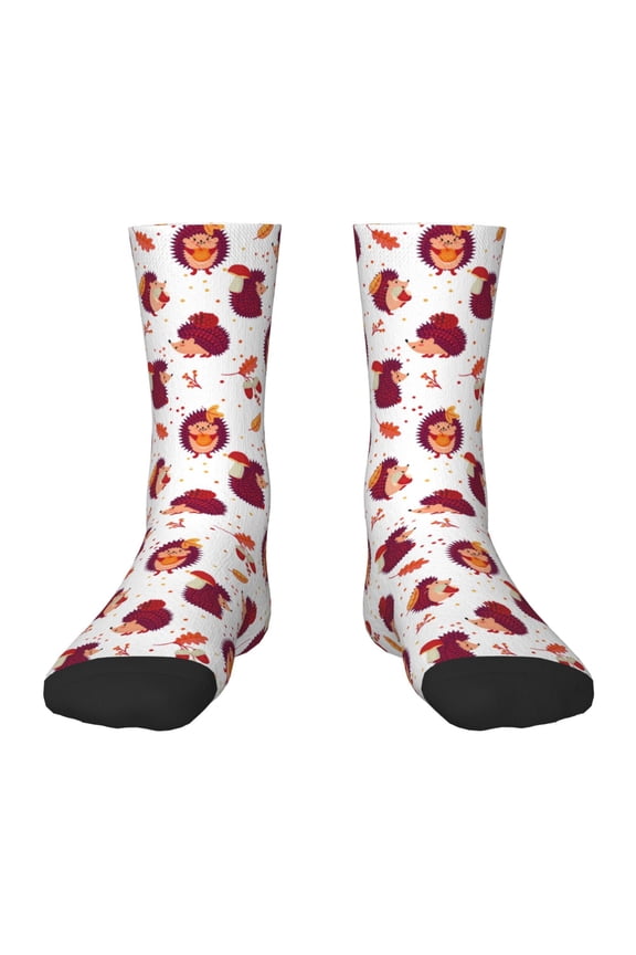 Cartoon Hedgehogs Kids Socks Unisex Kids and Toddlers' Crew Socks, ,1 Pairs