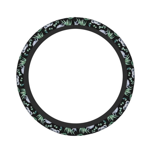 Naloa Cartoon Koala Bear Elastic Steering Wheel Cover, Auto Steering Wheel Cover – 15 Inch , Comfortable Grip, Fit Suvs,Vans Cars,Trucks