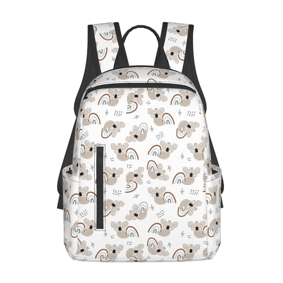 Naloa Cartoon Koala Print Lightweight DayBackpack Suitable for school, work, shopping, travel, etc.