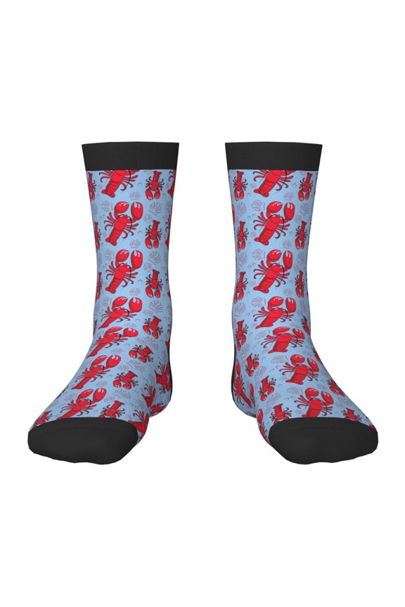 Cartoon Lobsters 2 Kids Socks Unisex Kids and Toddlers' Crew Socks, ,1 Pairs