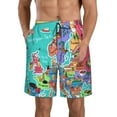 thumbnail image 1 of Naloa Cartoon Map Of Europe Men's Beach Shorts, Surfing shorts, Swim trunks, Quick Dry Swim Trunks for Surfing Beach Fun - XX-Large, 1 of 9