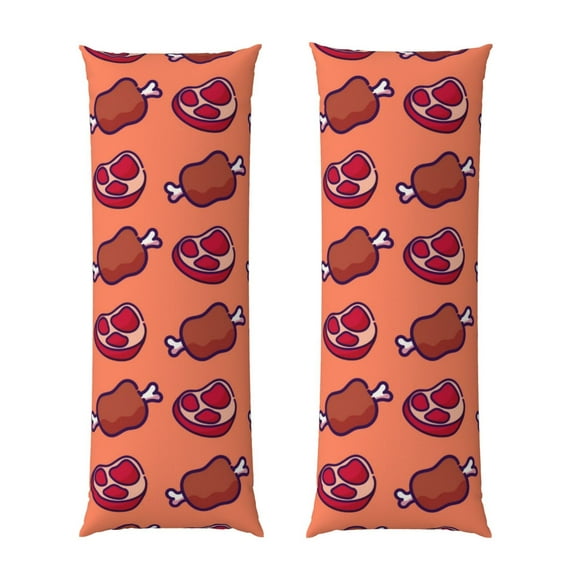 Naloa Cartoon Meat Body Pillow Cover, Pillowcases with Hidden Zipper Breathable Long Pillow Case (Pillows are not included,20x54 inch)