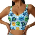 thumbnail image 1 of Naloa Cartoon Monster Sports Bras for Women, High Support Bra with Removable Pads, Comfortable - XX-Large, 1 of 9