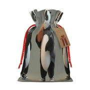 Naloa Cartoon Pandas Basketball Drawstring Christmas Bags, 3D Xmas Gift Bags, Christmas Wrapping Bags, Xmas Goodie Bags, Treat Pouch Bags, Party Favor Bags-Medium