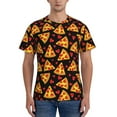 thumbnail image 1 of Naloa Cartoon Pizza Men's T-Shirt Sport T-shirt Men's Basic Tee Casual Men's Shirt, Round Neck, Short Sleeves - Small, 1 of 5