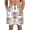 thumbnail image 1 of Naloa Cartoon Poodle Dog Men's Beach Shorts, Surfing shorts, Swim trunks, Quick Dry Swim Trunks for Surfing Beach Fun - 3X-Large, 1 of 9