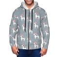 thumbnail image 1 of Naloa Cartoon Poodle Dog Men’s Hoodies, Zip up Hoodie, Sweatshirts,Hoodies for Men Sizes S-3XL-X-Large, 1 of 5