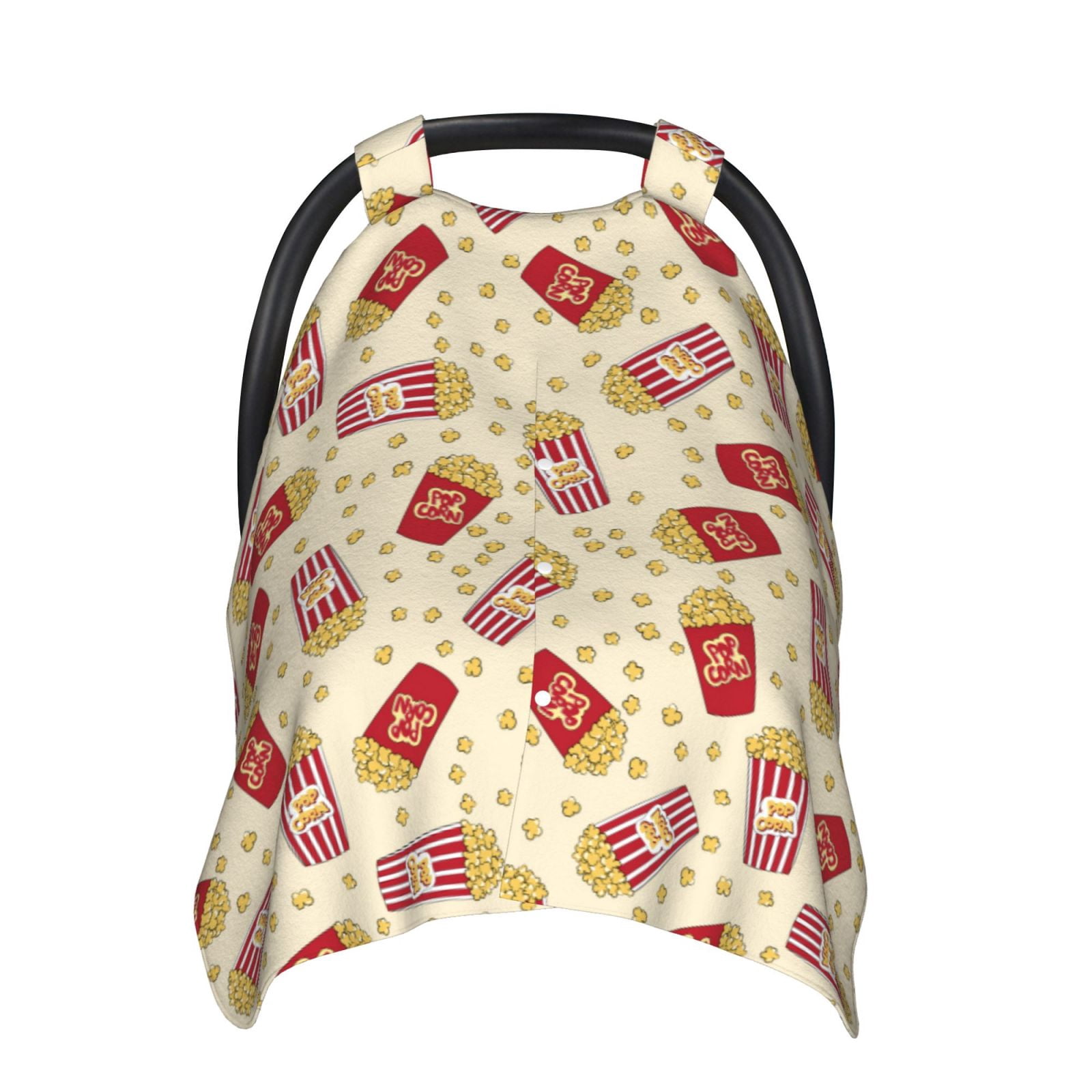 Naloa Cartoon Popcorn Baby Car Seat Cover, Breathable Baby Carrier Cover, Multiuse Baby Carrier Cover & Nursing Breastfeeding Cover