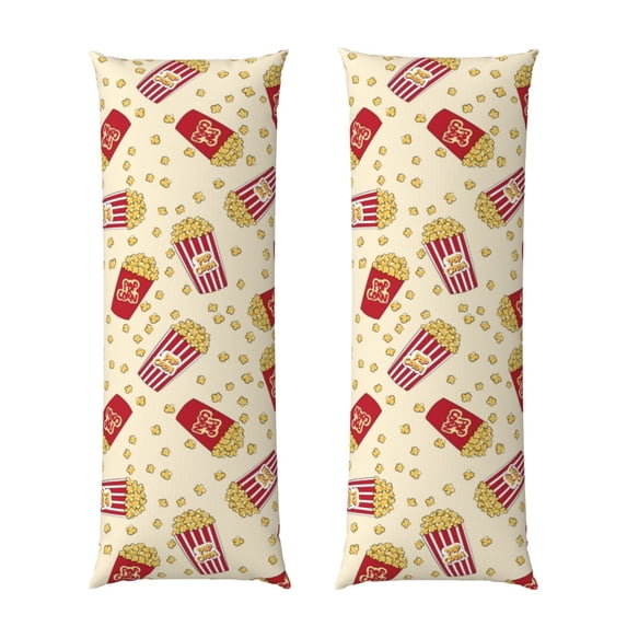 Naloa Cartoon Popcorn Super Soft 20x60 Body Pillow Case,Long Side Hidden Zipper(PILLOWS ARE NOT INCLUDED)